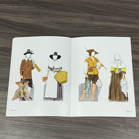 Vintage 1987 Tom Tierney American Family Of The Pilgrim Period Paper Doll Book - Picture 9 of 13